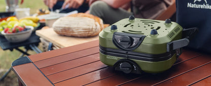 Naturehike 2 Burner Folding Camping Stove Portable Propane Gas Stove with Carry Bag 16000 BTU