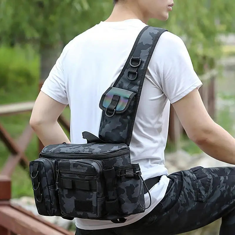 Fishing Waist Pack Sling Bag Water-Resistant  Lightweight