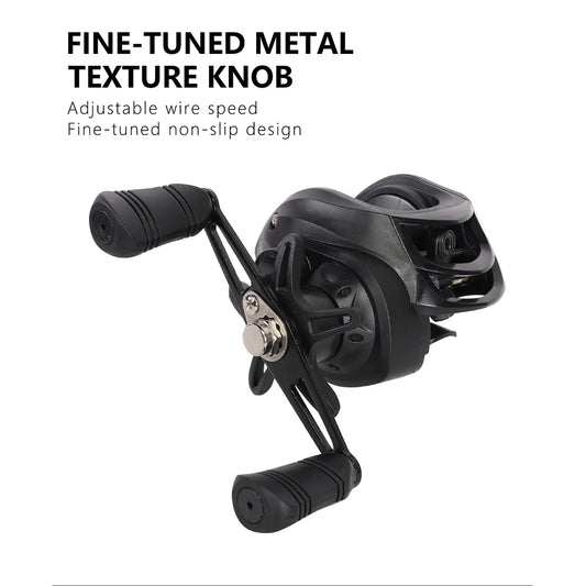 Baitcasting Reels 7.2/1 Gear Ratio Max Drag 10kg Saltwater Freshwater 18+1BB