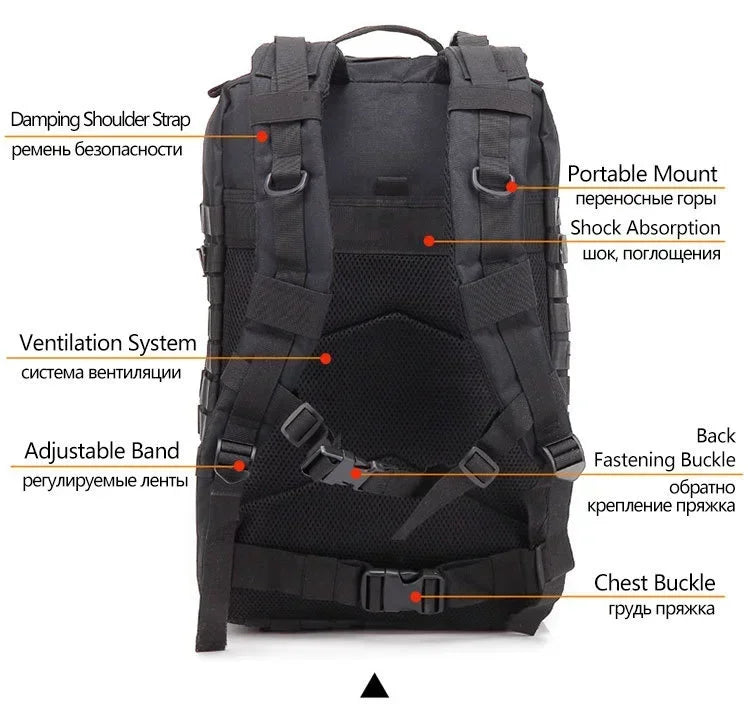 45L Man Tactical Backpacks Traveling Bags Outdoor For Trekking Hunting Bag camping equipment