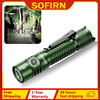 Sofirn SP31 V3.0 Powerful Tactical Flashlight SST40/519A 2000lm 18650 LED Torch USB C Rechargeable Light Lamp with Dual Switch
