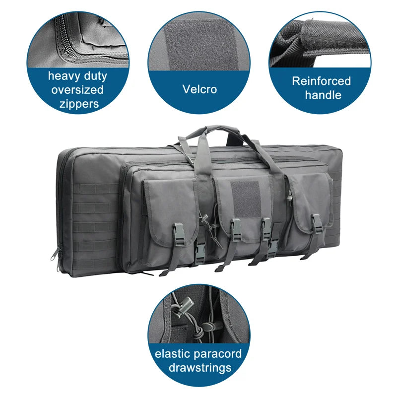 LQARMY 32 38 42 48 inch Double Rifle Case  Airsoft Gun Case