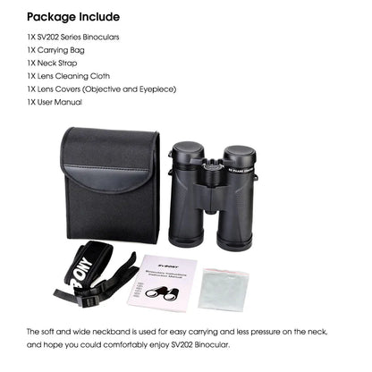 Svbony SV202 8X32/8x42/10x42/10X50 ED Binoculars IPX7 Magnesium Alloy Body long range Binoculars