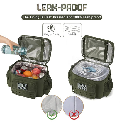 Tactical Lunch Box for Men Outdoor Heavy Duty Lunch Bag Work Leakproof Insulated Durable