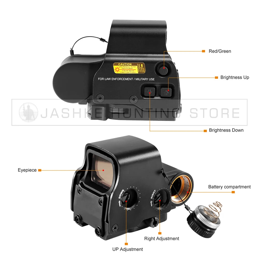 Tactical Airsoft G43 3X Magnifier 558 553 EXPS3 Red Dot Combo Scope Optics QD Mount Fit 20MM Rail Mount