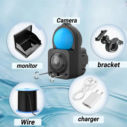 Fish Finder IP68 Waterproof Underwater Fishing Camera With Monitor Portable With Night Vision