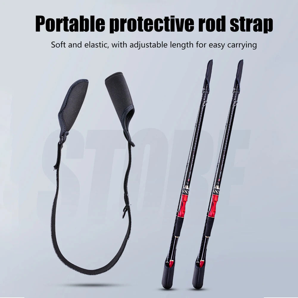 1-10PCS Fishing Rod Protection Sleeves Luya Bundle Rod Belt Adjustable