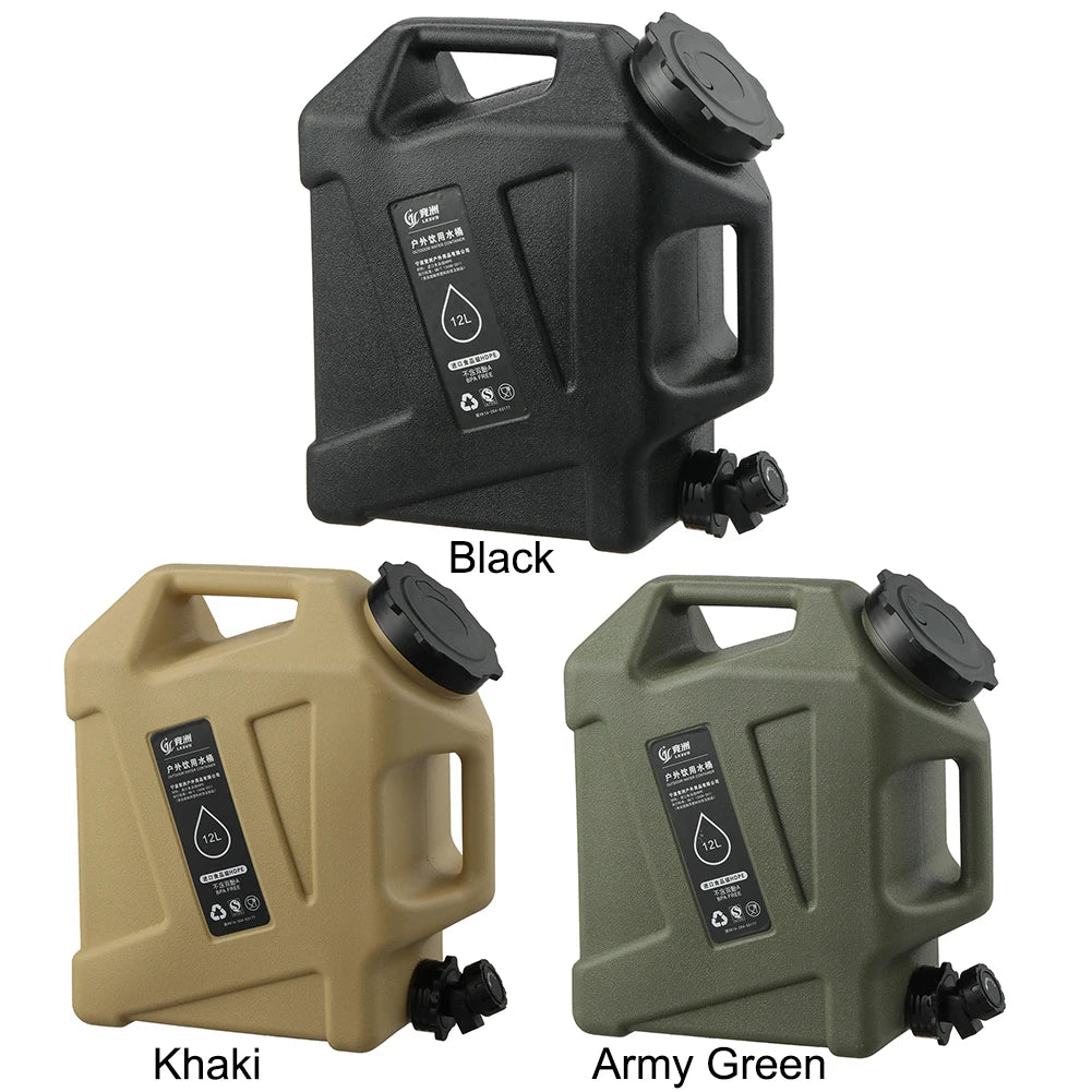 12L Camping Water Container Large Capacity No Leakage BPA Free