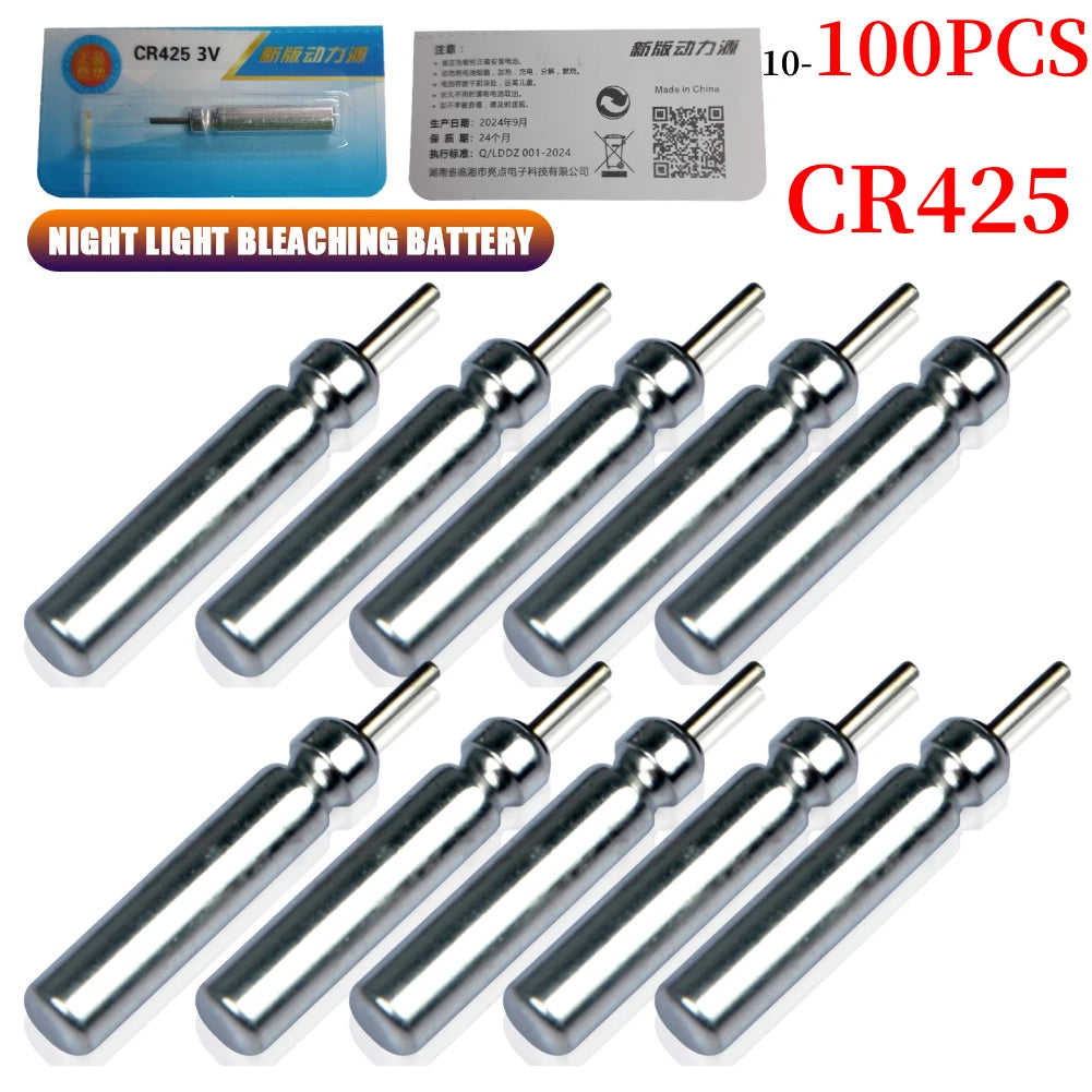 10-100PCS Fishing Floats Battery CR425 Night Fishing Floats Light Luminous 3.6V Electric