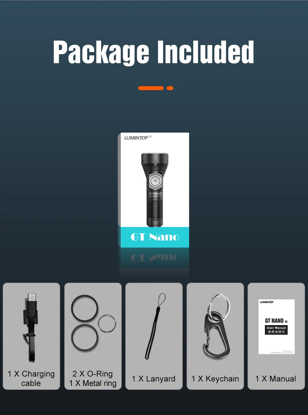 Professional Outdoor Flashlight   450 meters USB TYPE
