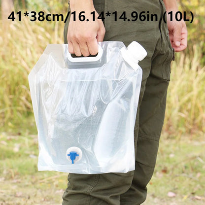10/11/12L Drinking Water Container with Spigot Leakproof Camping Water Tank Large Capacity