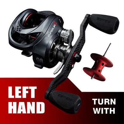 Seasir Salminus Baitcasting Reel Metal Aluminum Frame Two Spools 8.0:1 11+1BB Drag 12KG Fishing Reel