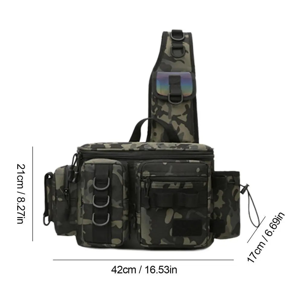 Fishing Waist Pack Sling Bag Water-Resistant  Lightweight