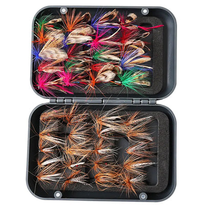 60/41pcs Box Bionic Fly Hook Set Artificial Insect Fishing Baits  with box