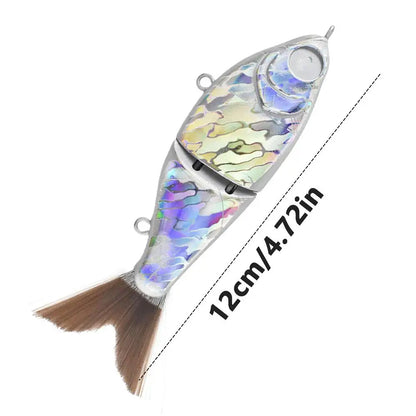 12cm  Unpainted Glider Swimbait Blank Artificial Slow Sinking Swim Bait
