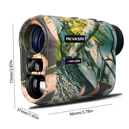 REVASRI 6x 1000M Laser Rangefinder for Hunting,  with Horizontal Vertical distance Speed and Scan Modes