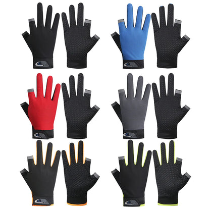 Winter Fishing Gloves 2 Cut Fingers Sport Cycling Mitten Men Women Breathable Anti-slip Antiskid Fishing Wear Outdoor Fishing