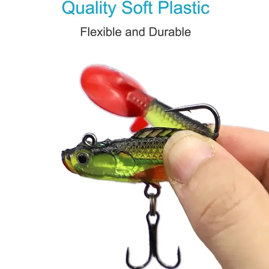 6PCS Wobblers Artificial Baits Fishing Tackle Soft Silicone Bait  Swimbait2027