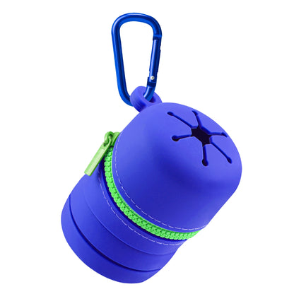 Fly Fishing Box Foldable Silicone Boxes With Zipper Portable Multifunctional Trash Can With Carabiner Clips Fishing Accessories