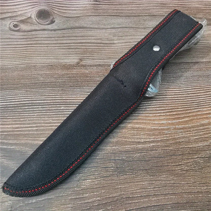 10.4 Inch (265mm) 9CR18MOV Stainless Steel Fixed Blade Knife - High Hardness Camping, Hunting, Outdoor Survival Knife with Sheat