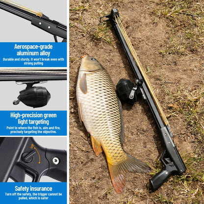 Fishing Slingshot Rod with Reel   Aluminum  Fishing Device