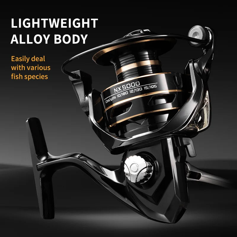 NX Fishing Reel Spinning Reel Metal Reel Cup 10KG Max Drag Power Spinning Wheel High Speed