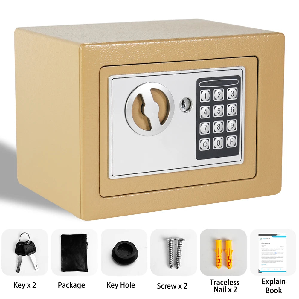 Ireproof Safes with Fireproof Money Bag Sensor Light Digital Keypad Home Safe