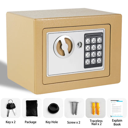 Ireproof Safes with Fireproof Money Bag Sensor Light Digital Keypad Home Safe