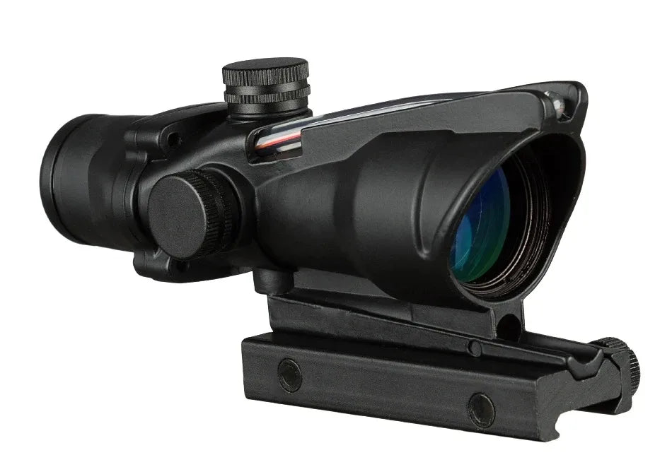4X32 Hunting Scopes Real Fiber Optics Grenn Red Dot Illuminated Etched Reticle Tactical Optical Sight