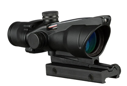 4X32 Hunting Scopes Real Fiber Optics Grenn Red Dot Illuminated Etched Reticle Tactical Optical Sight