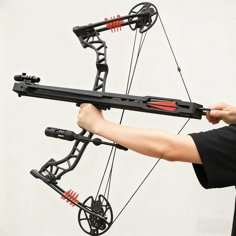 Powerful Slingshot Compound Bow Metal Hunting Catapult Continuous Fire Accessories Steel Ball Arrow Fishing Shooting Recurve Bow