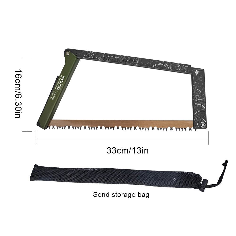 Folding Saw with Storage Bag Portable Wood Saw Aluminum Alloy Camping