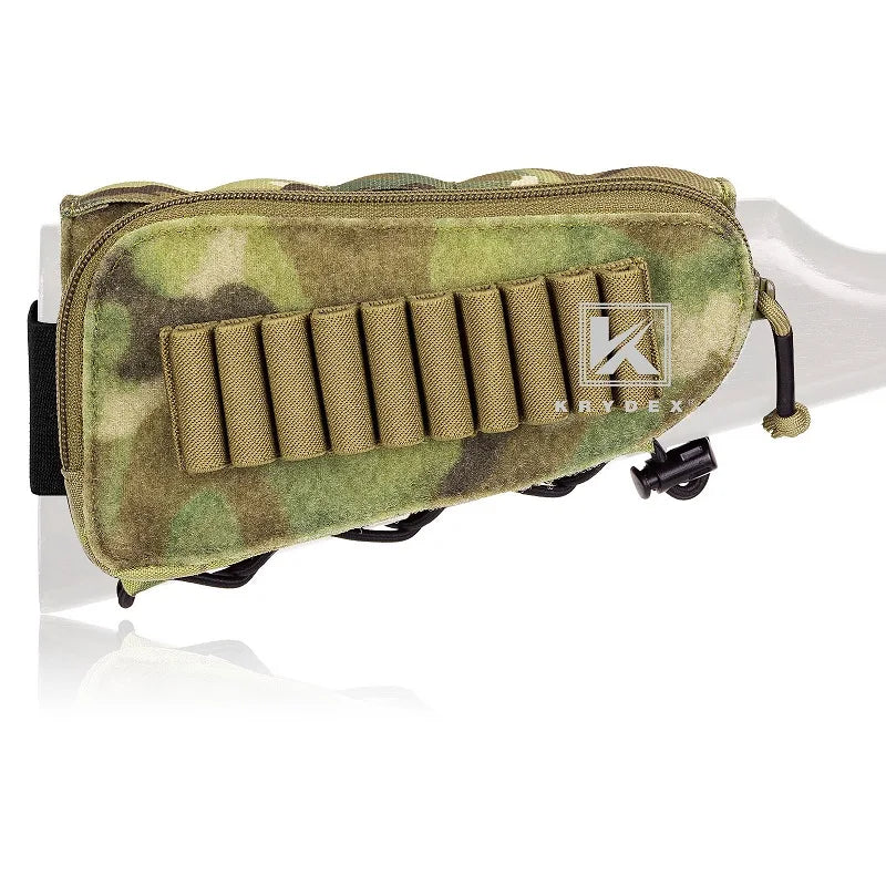 KRYDEX Tactical Rifle Stock Pack For Right Hand Cheeck Pad Buttstock