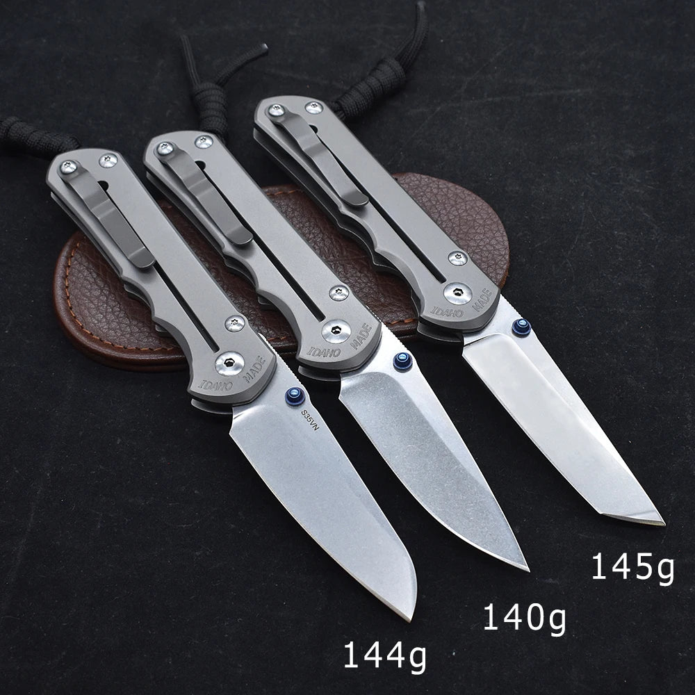 Chris Reeve CR S35VN Blade Ball Bearing  Titanium Alloy Survival Tool High Hardness Sharp EDC