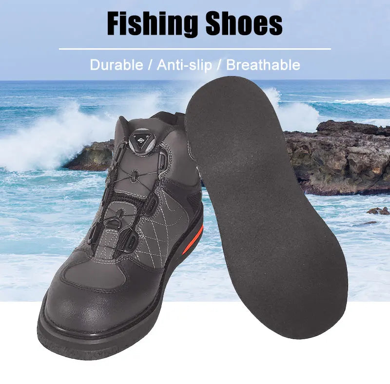 Fly Fishing Shoes, Fishing Waders Shoes, Felt Sole With Or Without Nails Fishing Boots, Self-lock Hunting Fishing Equipment