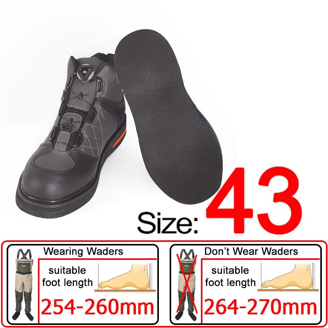 Fly Fishing Shoes, Fishing Waders Shoes, Felt Sole With Or Without Nails Fishing Boots, Self-lock Hunting Fishing Equipment