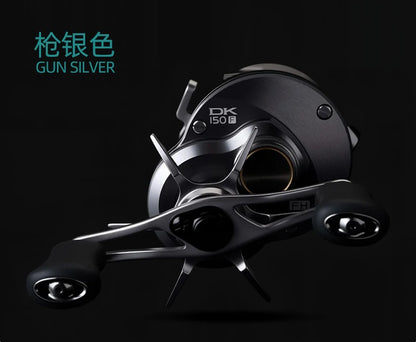 Kawa Fishing Reel Cast Drum Wheel DK100/150/200 Drag 7/15kg Casting Reel12+1BB Weigt 188/203g Metal Body Handle With Rubber Knob