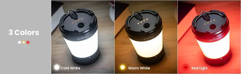 Sofirn LT1S Camping Light USB C 21700 Rechargeable  Lantern 2700K-6500K