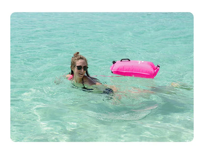 Naturehike Inflatable Swimming Buoy Waterproof 28L Storage Dry Bag Adjustable Belt Flotation Bag Dual Airbag Swim Drifting Float
