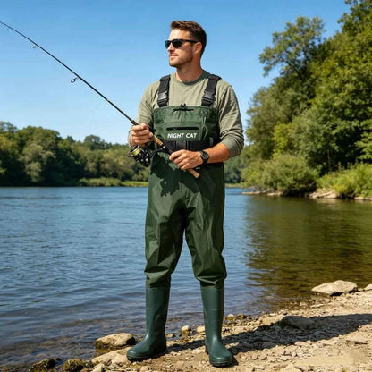 Fishing Wader for Men Women Waterproof Chest Wader with Boots Belt Breathable Lightweight