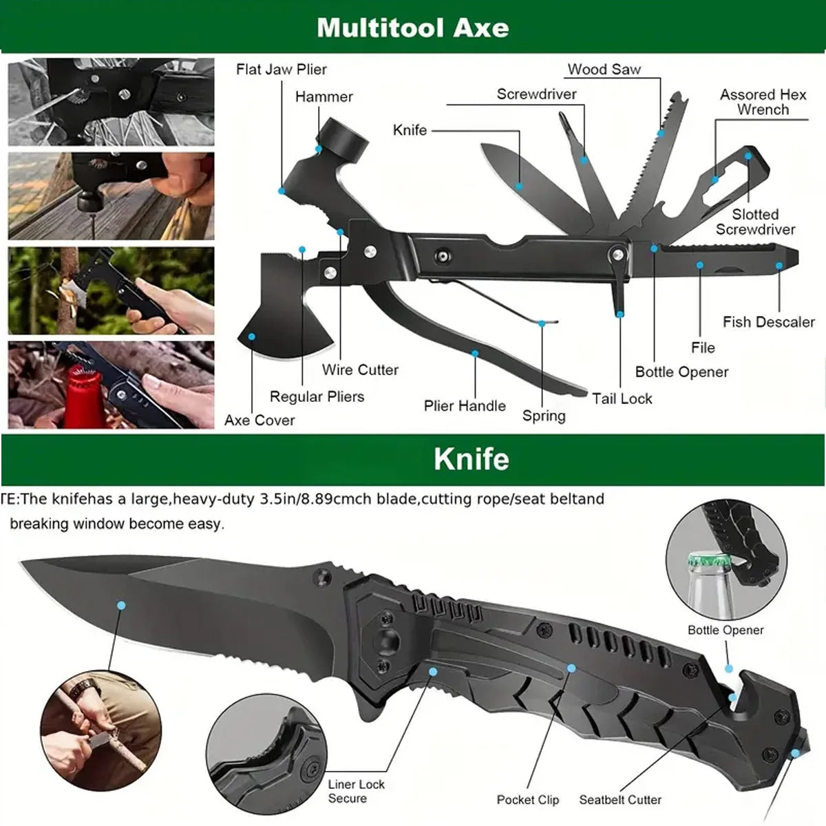 Outdoor Supplies Camping Emergency Equipment Camping Survival Tool Set Multifunction
