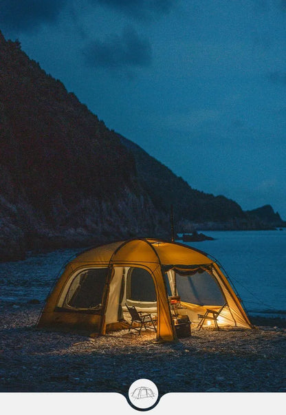 Naturehike Dunes 10.9 Camping Tent 6 People 4 Seasons Dome Extended Canopy Outdoor Waterproof Large  Tent With Chimney Hole