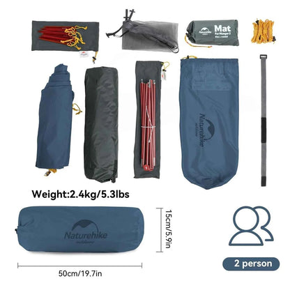 Naturehike Mongar Ultralight Tent 2 Person Waterproof PU3000mm Camping Tent Double Layer