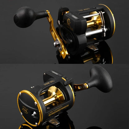 Right Hand Drum Wheel Boat Sea Linecounter Reel