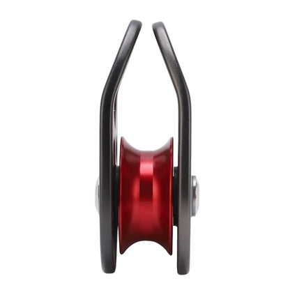 Portable Climbing Pulley Aluminum Alloy Single Fixed Swing Pulley 20KN Large Load Bearing Ascender For Rock Climbing