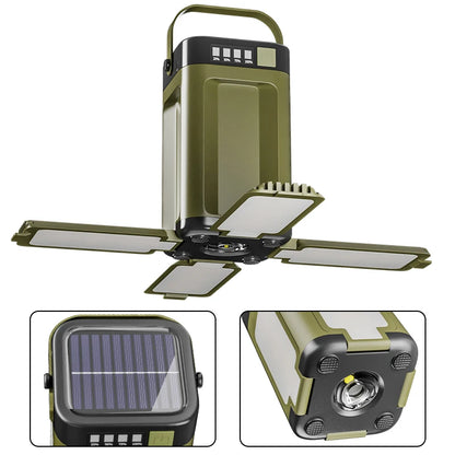 Foldable Camping Light Power Bank Rechargeable Lantern Solar Camping Lantern