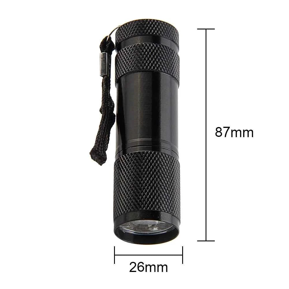 Mini Flashlight with Rope Professional Purple Light