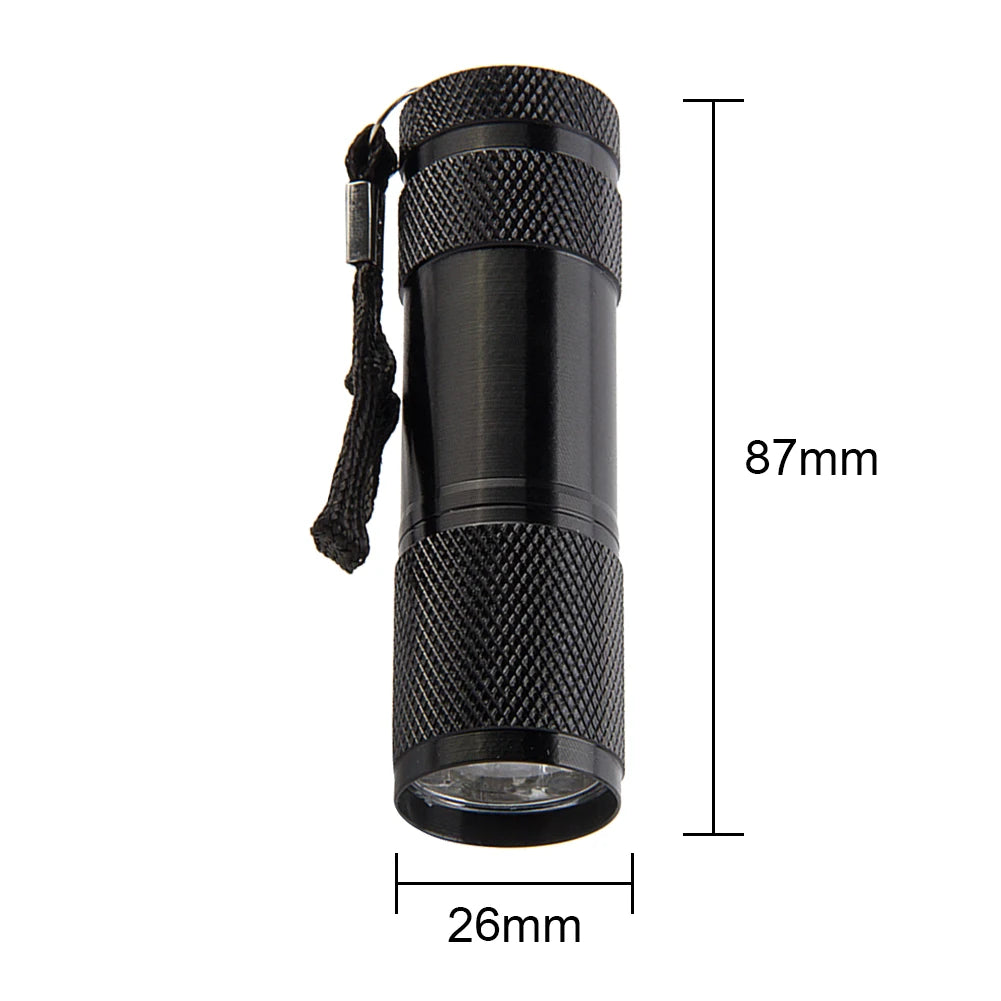 Mini Flashlight with Rope Professional Purple Light