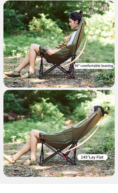 Naturehike Sea Star Recliner Outdoor Folding High Back Moon Chair 2-Position Adjustable Portable