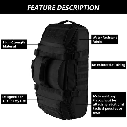 LQARMY 30L 45L 80L Sport Travel Bag for Camping Hunting Fishing